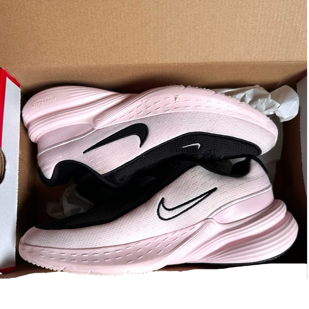 Nike Uplift SC GS Kids Size 7 Pink & Black Slip-On Athletic Running Shoes